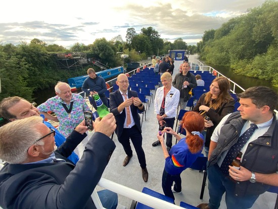 Adrian Salamon Performing Magic For The Lord Mayor Mayor Of York Boat Party.